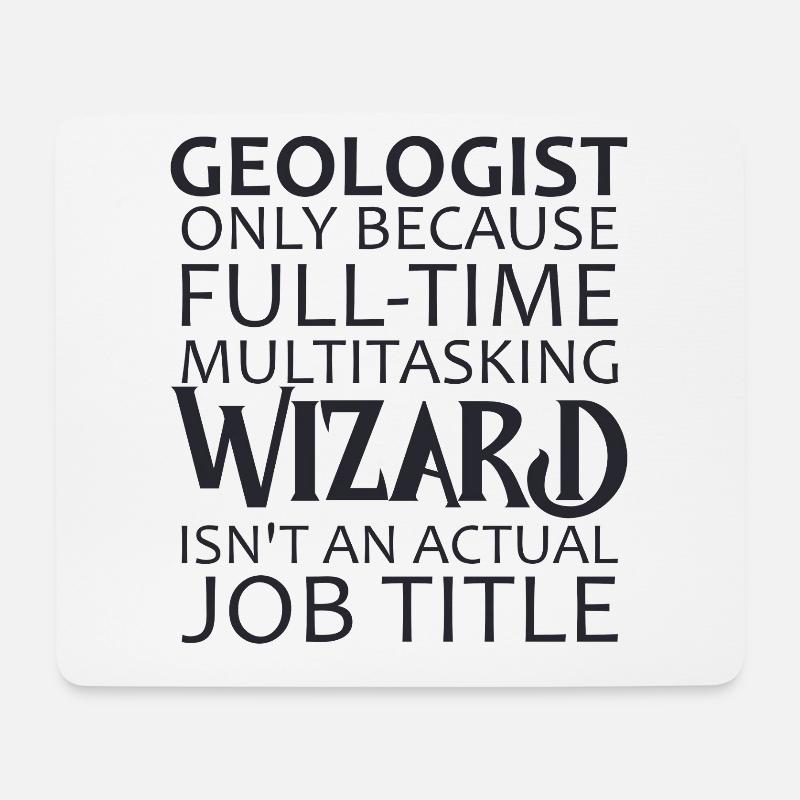Geologist Wizard Geology - Mousepad (Querformat) - Weiß