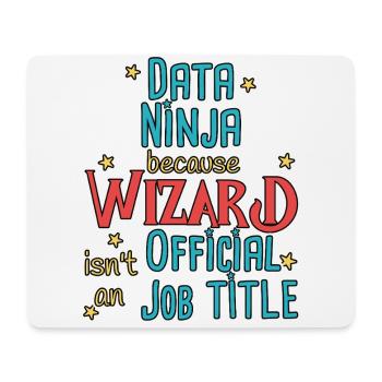 Data Ninja Wizard - Mousepad (Querformat) - Weiß - Vorne