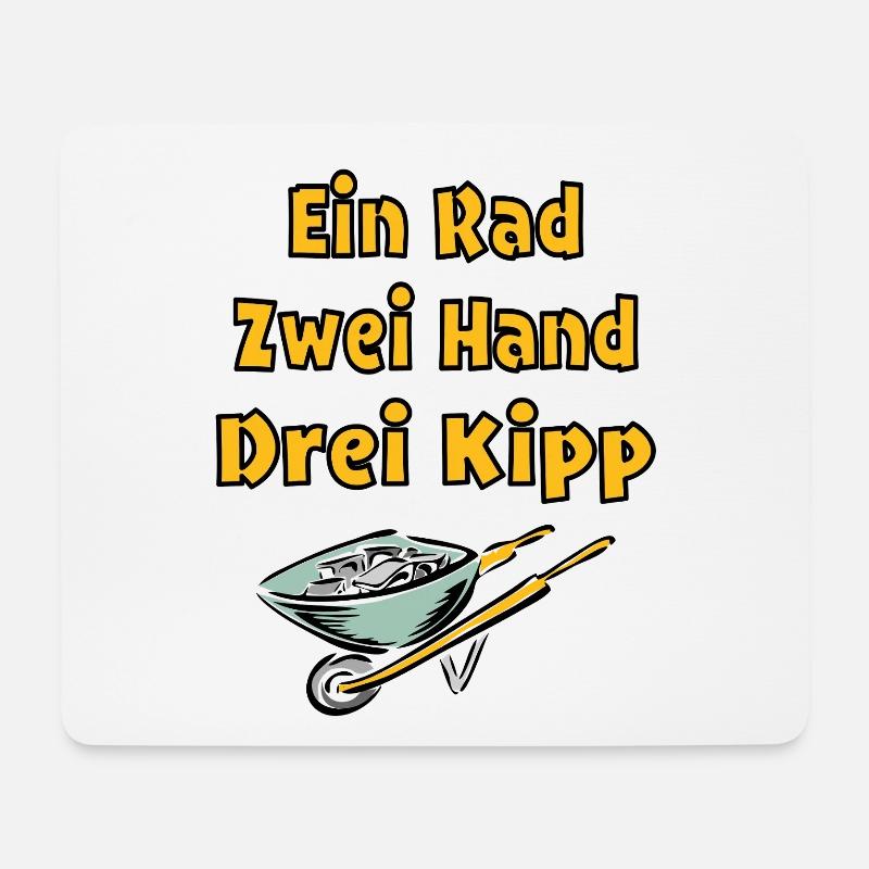 Lustiger Bau Spruch Schubkarre Humor Garten - Mousepad (Querformat) - Weiß