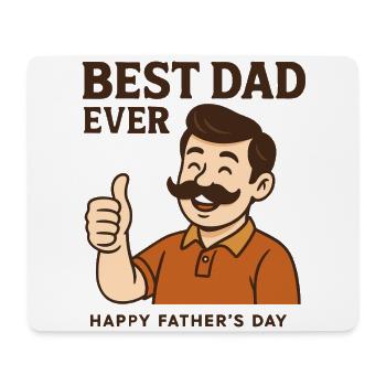 Papa Vatertag Dad Design Geschenk - Mousepad (Querformat) - Weiß - Vorne