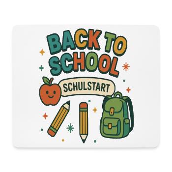Grundschule Einschulung Schulkind Schule - Mousepad (Querformat) - Weiß - Vorne