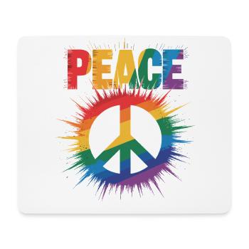 Peace Regenbogen Queer LGBTQ+ Pride Day - Mousepad (Querformat) - Weiß - Vorne