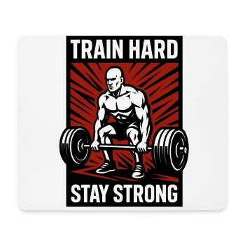 Entraînement dur Fitness Motivation Design - Tapis de souris (format paysage) - blanc - Devant