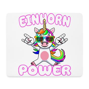 Einhorn Power Design Fabelwesen Magie Geschenk - Mousepad (Querformat) - Weiß - Vorne