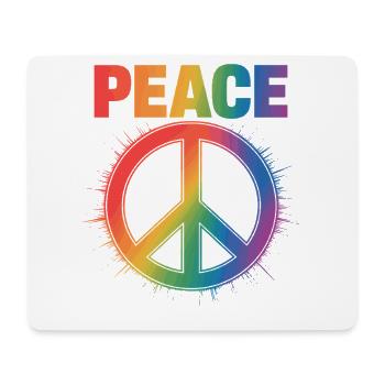 Peace Regenbogen Queer LGBTQ+ Pride Day - Mousepad (Querformat) - Weiß - Vorne