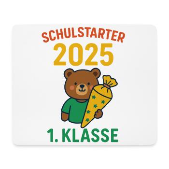 Schulstarter 2025 Grundschule 1.Klasse - Mousepad (Querformat) - Weiß - Vorne