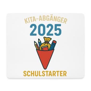 Schulstarter 2025 Grundschule 1.Klasse - Mousepad (Querformat) - Weiß - Vorne