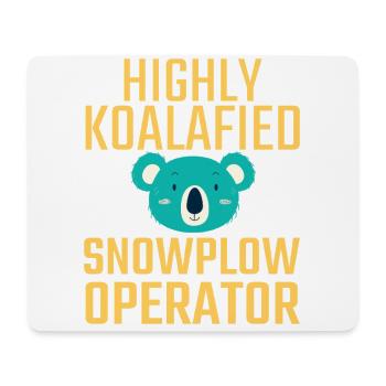 Snowplow Operator Koalafied - Mouse Pad (horizontal) - white - Front