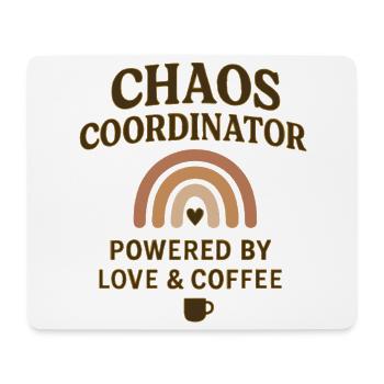Chaos Coordinateur Maman Chemise Cadeau Café Amour - Tapis de souris (format paysage) - blanc - Devant