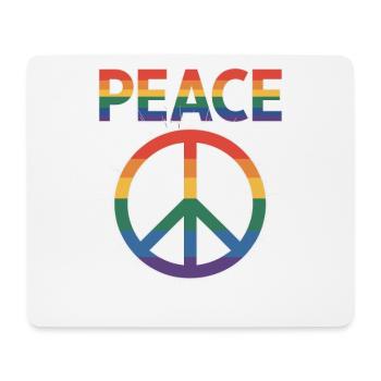 Peace Regenbogen Queer LGBTQ+ Pride Day - Mousepad (Querformat) - Weiß - Vorne