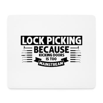 Lockpicking Türen Aufbrechen Schließtechniker - Mousepad (Querformat) - Weiß - Vorne