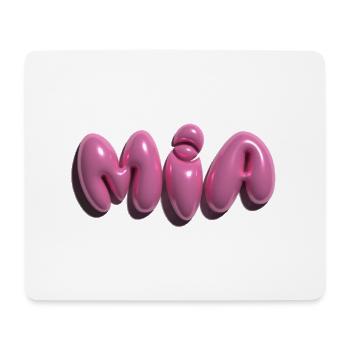 Mia,Balloon Lettering,3D,Balloon,Pink - Mouse Pad (horizontal) - white - Front