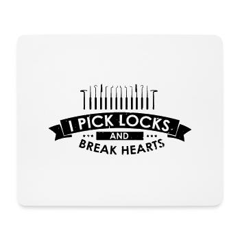 Key Emergency Service Heartbreaker Lockpicking - Mouse Pad (horizontal) - white - Front