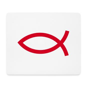 Jesusfisch Ichthys Fisch Fische - Mousepad (Querformat) - Weiß - Vorne