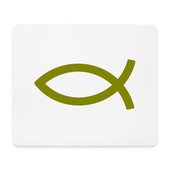 Jesusfisch Ichthys Fisch Fische - Mousepad (Querformat) - Weiß - Vorne