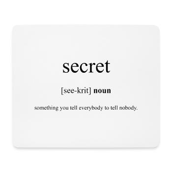 Secret | Geheimnis Definition Dictionary - Mousepad (Querformat) - Weiß - Vorne