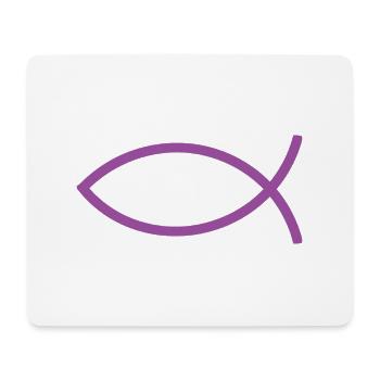 Jesusfisch Ichthys Fisch Fische - Mousepad (Querformat) - Weiß - Vorne