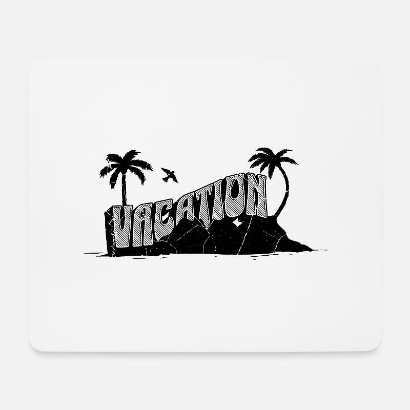 Urlaub - Mousepad (Querformat) - Weiß
