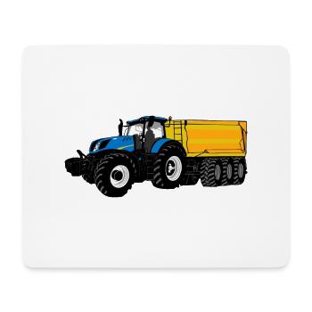 Tracteur - Remorqueur - Agriculteur - Tapis de souris (format paysage) - blanc - Devant