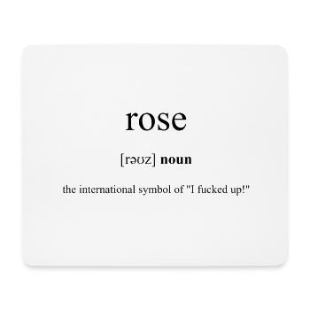 Rose Definition Dictionary - Mousepad (Querformat) - Weiß - Vorne