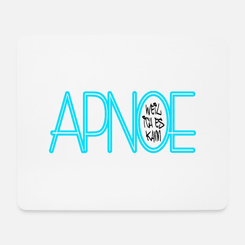 apnée parce que je peux le noir - Tapis de souris (format paysage) - blanc
