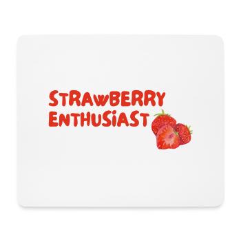 Strawberry Enthusiast - Mousepad (Querformat) - Weiß - Vorne