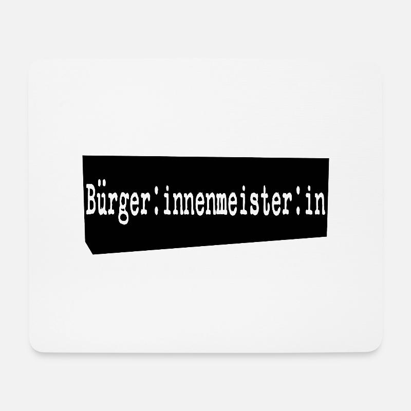 bürgerinnenmeisterin schwarz - Mousepad (Querformat) - Weiß
