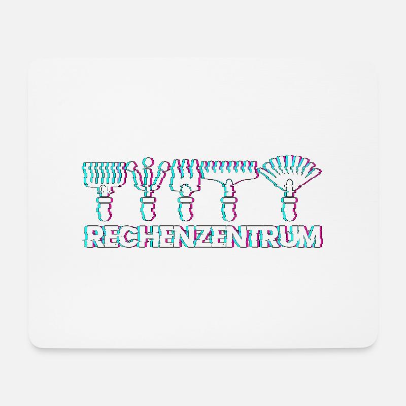 Rechenzentrum lustig Gartenarbeit lustig IT - Mousepad (Querformat) - Weiß
