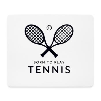 Tennis. Né pour jouer au tennis. Meilleur joueur - Tapis de souris (format paysage) - blanc - Devant