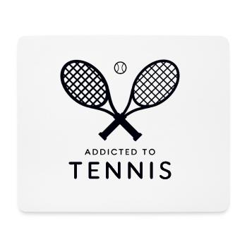 Joueur de tennis cool. Accro au tennis - Tapis de souris (format paysage) - blanc - Devant