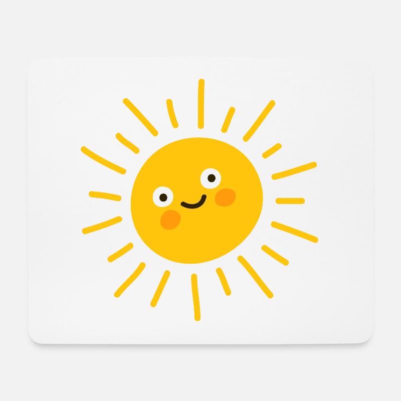 Sommer, Sonne, Sonnenschein, Urlaub, Sonnenstrahl - Mousepad (Querformat) - Weiß
