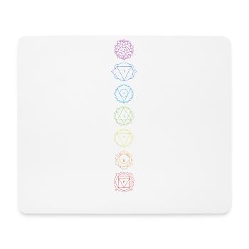 Chakra Symbole - Mousepad (Querformat) - Weiß - Vorne