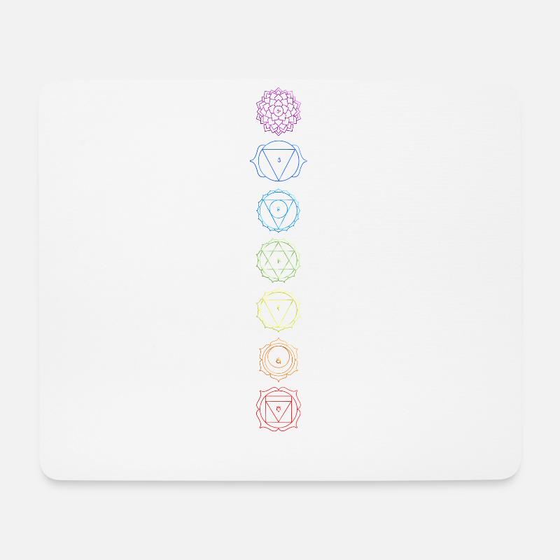 Chakra Symbole - Mousepad (Querformat) - Weiß