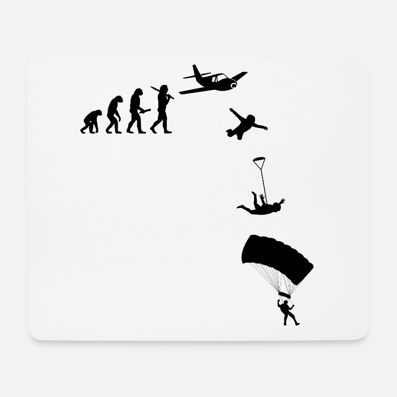 Fallschirm Head Down Skydiving - Mousepad (Querformat) - Weiß