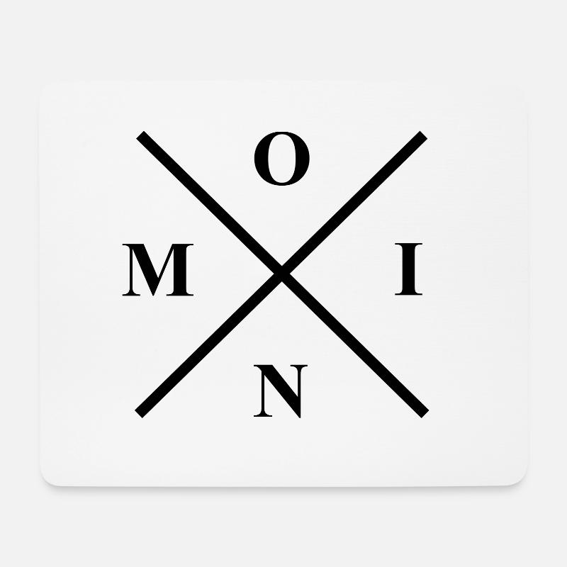Moin Kreuz - Mousepad (Querformat) - Weiß