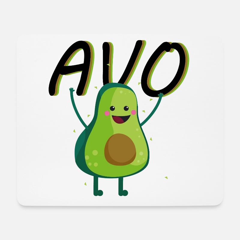 Avocado Vegan Vegetarian für Paare Partner Geschen - Mousepad (Querformat) - Weiß