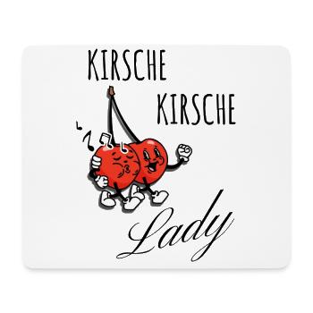 Kirsche Kirsche Lady - Mousepad (Querformat) - Weiß - Vorne