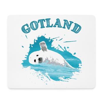 Gotland Urlaub Ostsee Insel Robbe Seehund - Mousepad (Querformat) - Weiß - Vorne