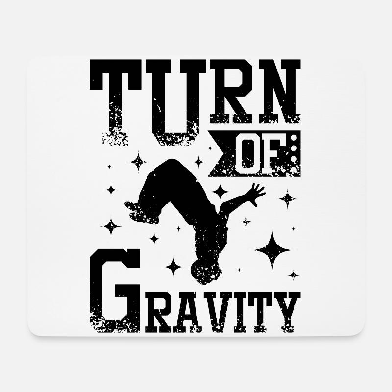 Parkour backflip - Mousepad (Querformat) - Weiß