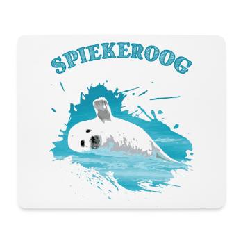 Spiekeroog Urlaub Nordsee Insel Robbe Seehund - Mousepad (Querformat) - Weiß - Vorne