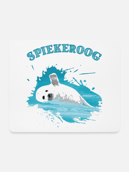 Spiekeroog Urlaub Nordsee Insel Robbe Seehund - Mousepad (Querformat) - Weiß