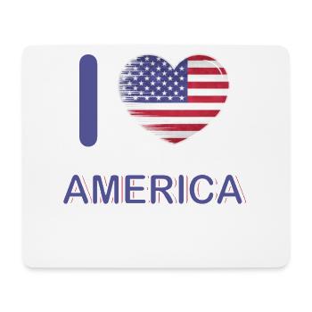 Ich Liebe Amerika USA Flagge, Mein Zuhause, Mein - Mousepad (Querformat) - Weiß - Vorne