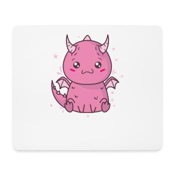 kleiner Baby Drache Fabelwesen Märchen - Mousepad (Querformat) - Weiß - Vorne