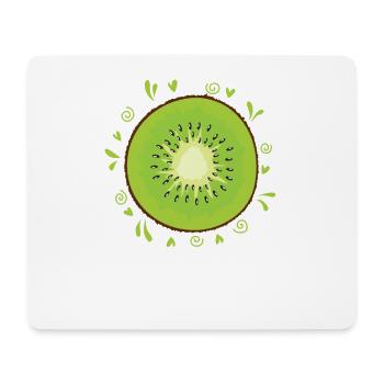 Kiwi Slice Fruit Fruit Animal Nouvelle-Zélande - Tapis de souris (format paysage) - blanc - Devant