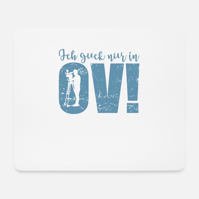Ich gucke Filme und Serien nur in OV! - Mousepad (Querformat) - Weiß
