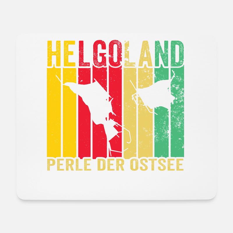 Helgoland Baltic Sea Sylt Deät Lun Lighthouse - Mouse Pad (horizontal) - white