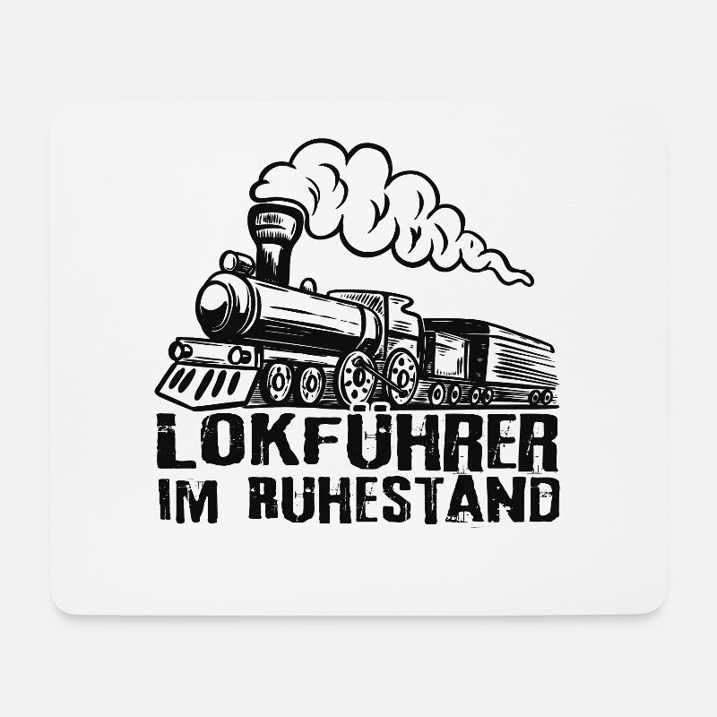 Lokführer im Ruhestand - Mousepad (Querformat) - Weiß