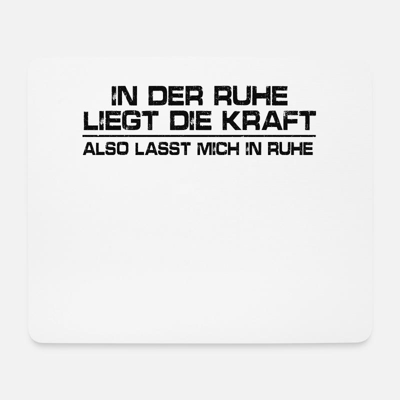 Last mich in ruhe - Mousepad (Querformat) - Weiß