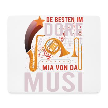 Trompete Flügelhorn Waldhorn Tenorhorn Posaune - Mousepad (Querformat) - Weiß - Vorne