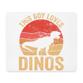 Dino Dinosaur T-Rex Boy Young Gift - Mouse Pad (horizontal) - white - Front